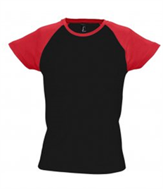 SOL'S Ladies Milky Contrast Baseball T-Shirt