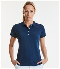 Russell Ladies Stretch Piqué Polo Shirt