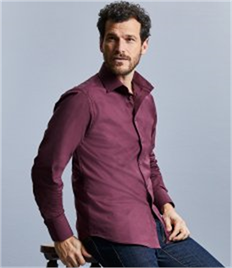 Russell Collection Long Sleeve Easy Care Fitted Shirt