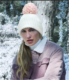 Beechfield Shimmer Pom Pom Beanie