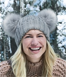 Beechfield Faux Fur Double Pop Pom Beanie