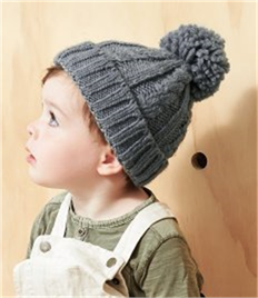 Beechfield Infant Cable Knit Melange Beanie