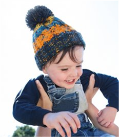 Beechfield Infant Corkscrew Pom Pom Beanie