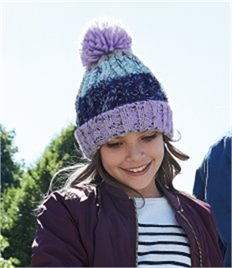 Beechfield Junior Corkscrew Pom Pom Beanie