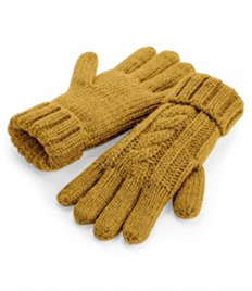 Beechfield Cable Knit Melange Gloves