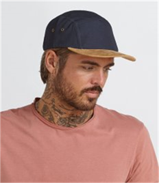 Beechfield Suede Peak 5 Panel Cap