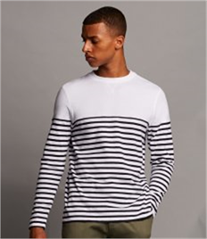 Front Row Unisex Long Sleeve Breton Striped T-Shirt