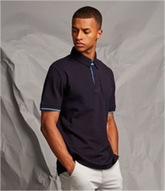 Front Row Contrast Cotton Piqué Polo Shirt