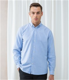 Henbury Modern Long Sleeve Classic Fit Oxford Shirt