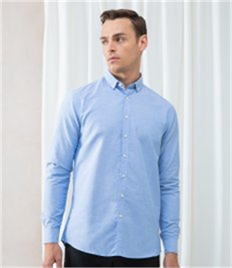 Henbury Modern Long Sleeve Regular Fit Oxford Shirt