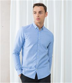 Henbury Modern Long Sleeve Slim Fit Oxford Shirt