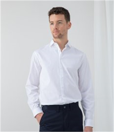 Henbury Long Sleeve Stretch Poplin Shirt