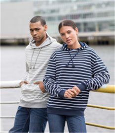 AWDis Nautical Striped Hoodie