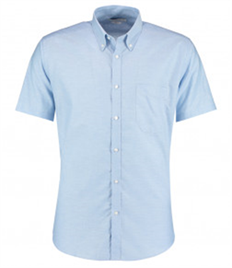 Kustom Kit Short Sleeve Slim Fit Oxford Shirt