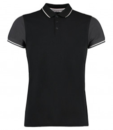 Kustom Kit Contrast Tipped Piqué Polo Shirt