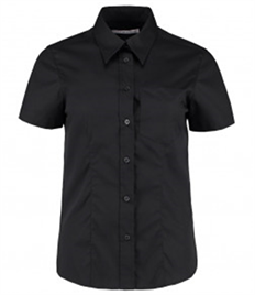 Kustom Kit Ladies Premium Short Sleeve Tailored Oxford Shirt