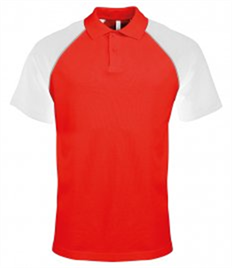 Kariban Baseball Cotton Piqué Polo Shirt