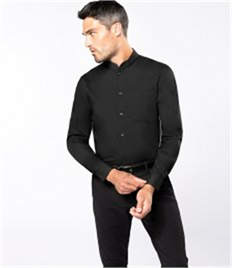 Kariban Long Sleeve Mandarin Collar Shirt