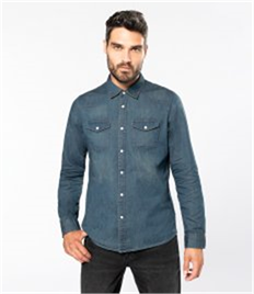 Kariban Long Sleeve Denim Shirt