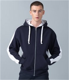 Finden and Hales Contrast Zip Hooded Sweatshirt
