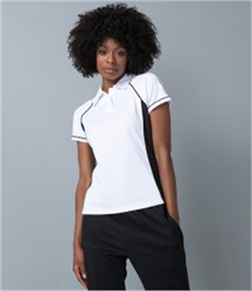 Finden and Hales Ladies Performance Piped Polo Shirt