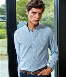 Premier Long Sleeve Striped Oxford Shirt