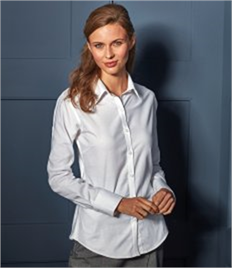 Premier Ladies Signature Long Sleeve Oxford Shirt