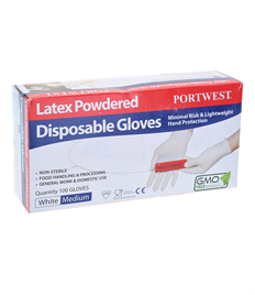 Latex Gloves Powdered (Pk100)