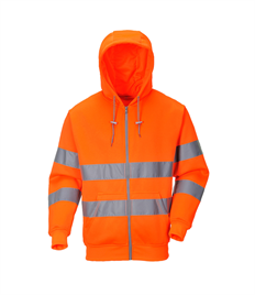 Hi-Vis Zip Front Hoodie